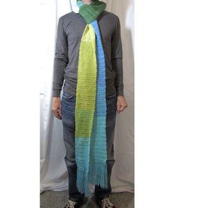 Giant Scarf 142x5 Handmade Crochet Knit Winter Men Women Dr Who Avant Garde NEW